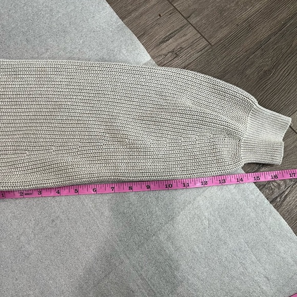 Tommy Bahama Breezy Palm Crewneck Pullover Knit Sweater Womens Oatmeal Gray XL - Picture 6 of 6